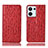 Funda de Cuero Cartera con Soporte Carcasa H18P para Oppo Reno9 5G Rojo