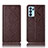 Funda de Cuero Cartera con Soporte Carcasa H19P para Oppo Reno6 Pro 5G India Marron