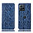 Funda de Cuero Cartera con Soporte Carcasa H20P para Motorola Moto Edge S30 Pro 5G Azul