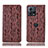 Funda de Cuero Cartera con Soporte Carcasa H20P para Motorola Moto Edge S30 Pro 5G Marron