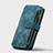 Funda de Cuero Cartera con Soporte Carcasa H27 para Apple iPhone 13 Azul