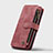 Funda de Cuero Cartera con Soporte Carcasa H28 para Apple iPhone 14 Pro Rojo