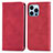 Funda de Cuero Cartera con Soporte Carcasa H30 para Apple iPhone 13 Pro Max Rojo