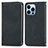 Funda de Cuero Cartera con Soporte Carcasa H30 para Apple iPhone 14 Pro Negro