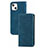 Funda de Cuero Cartera con Soporte Carcasa H30 para Apple iPhone 15 Azul