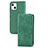 Funda de Cuero Cartera con Soporte Carcasa H30 para Apple iPhone 15 Plus Verde