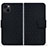 Funda de Cuero Cartera con Soporte Carcasa HF1 para Apple iPhone 14 Plus Negro