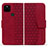 Funda de Cuero Cartera con Soporte Carcasa HF1 para Google Pixel 5a 5G Rojo