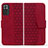 Funda de Cuero Cartera con Soporte Carcasa HF1 para Xiaomi Redmi Note 10 Pro 4G Rojo