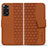 Funda de Cuero Cartera con Soporte Carcasa HF1 para Xiaomi Redmi Note 11 4G (2022) Marron