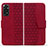 Funda de Cuero Cartera con Soporte Carcasa HF1 para Xiaomi Redmi Note 11 4G (2022) Rojo