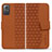 Funda de Cuero Cartera con Soporte Carcasa HF1 para Xiaomi Redmi Note 12S Marron