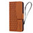 Funda de Cuero Cartera con Soporte Carcasa HF2 para Apple iPhone 14 Marron