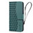 Funda de Cuero Cartera con Soporte Carcasa HF2 para Apple iPhone 15 Pro Verde