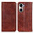 Funda de Cuero Cartera con Soporte Carcasa K01Z para Huawei Honor 60 5G Marron