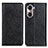 Funda de Cuero Cartera con Soporte Carcasa K01Z para Huawei Honor 60 5G Negro