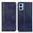 Funda de Cuero Cartera con Soporte Carcasa K01Z para Motorola Moto E22 Azul