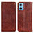 Funda de Cuero Cartera con Soporte Carcasa K01Z para Motorola Moto E22 Marron