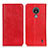 Funda de Cuero Cartera con Soporte Carcasa K01Z para Nokia C21 Rojo