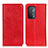 Funda de Cuero Cartera con Soporte Carcasa K01Z para Oppo A93 5G Rojo