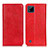 Funda de Cuero Cartera con Soporte Carcasa K01Z para Realme C20 Rojo