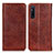 Funda de Cuero Cartera con Soporte Carcasa K01Z para Sony Xperia 1 V Marron