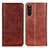 Funda de Cuero Cartera con Soporte Carcasa K01Z para Sony Xperia 10 III SO-52B Marron