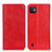 Funda de Cuero Cartera con Soporte Carcasa K01Z para Wiko Y82 Rojo