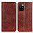 Funda de Cuero Cartera con Soporte Carcasa K01Z para Xiaomi Redmi 10 4G Marron