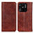 Funda de Cuero Cartera con Soporte Carcasa K01Z para Xiaomi Redmi 10 India Marron