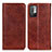 Funda de Cuero Cartera con Soporte Carcasa K01Z para Xiaomi Redmi Note 10T 5G Marron