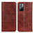 Funda de Cuero Cartera con Soporte Carcasa K01Z para Xiaomi Redmi Note 11 5G Marron