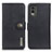 Funda de Cuero Cartera con Soporte Carcasa K02Z para Nokia C32 Negro