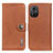 Funda de Cuero Cartera con Soporte Carcasa K02Z para Xiaomi Redmi Note 11R 5G Marron