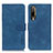 Funda de Cuero Cartera con Soporte Carcasa K03Z para HTC Desire 22 Pro 5G Azul