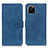 Funda de Cuero Cartera con Soporte Carcasa K03Z para Huawei Enjoy 50z Azul