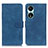 Funda de Cuero Cartera con Soporte Carcasa K03Z para Huawei Honor X5 Plus Azul