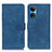 Funda de Cuero Cartera con Soporte Carcasa K03Z para Huawei Honor X7 Azul