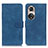 Funda de Cuero Cartera con Soporte Carcasa K03Z para Huawei Nova 9 Pro Azul