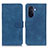 Funda de Cuero Cartera con Soporte Carcasa K03Z para Huawei Nova Y70 Plus Azul