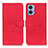 Funda de Cuero Cartera con Soporte Carcasa K03Z para Motorola Moto E22 Rojo