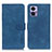 Funda de Cuero Cartera con Soporte Carcasa K03Z para Motorola Moto Edge 30 Lite 5G Azul