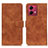 Funda de Cuero Cartera con Soporte Carcasa K03Z para Motorola Moto G84 5G Marron