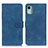 Funda de Cuero Cartera con Soporte Carcasa K03Z para Nokia C12 Azul