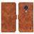 Funda de Cuero Cartera con Soporte Carcasa K03Z para Nokia C21 Marron