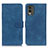 Funda de Cuero Cartera con Soporte Carcasa K03Z para Nokia C210 Azul