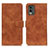 Funda de Cuero Cartera con Soporte Carcasa K03Z para Nokia C210 Marron