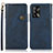 Funda de Cuero Cartera con Soporte Carcasa K03Z para Oppo F19s Azul