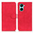 Funda de Cuero Cartera con Soporte Carcasa K03Z para Realme C33 Rojo