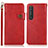 Funda de Cuero Cartera con Soporte Carcasa K03Z para Sony Xperia 1 III Rojo